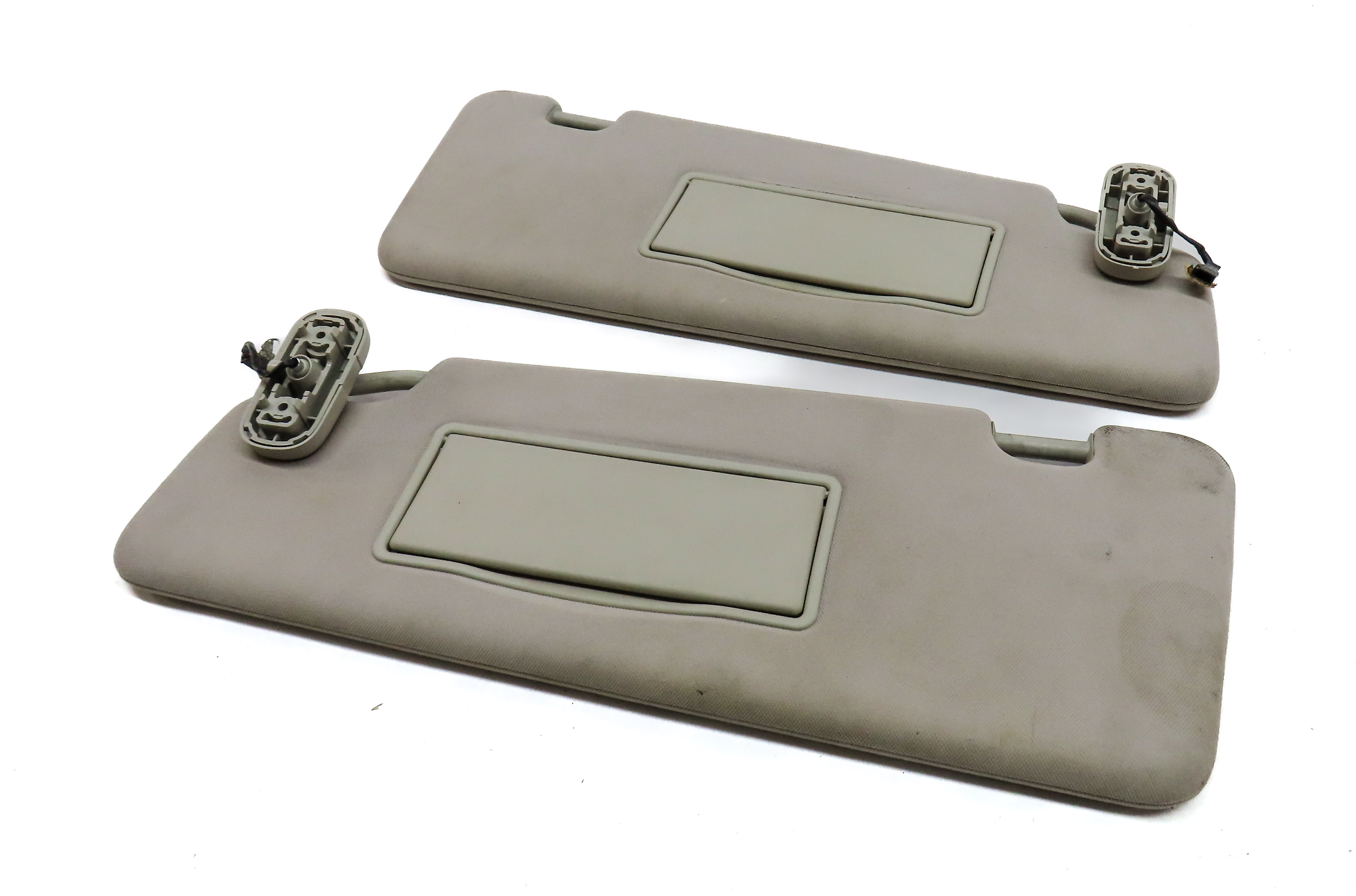 10-16 LAND ROVER LR4 - FRONT LEFT & RIGHT SUNVISOR SUN VISOR SET (Almond Beige) — exact item pictured